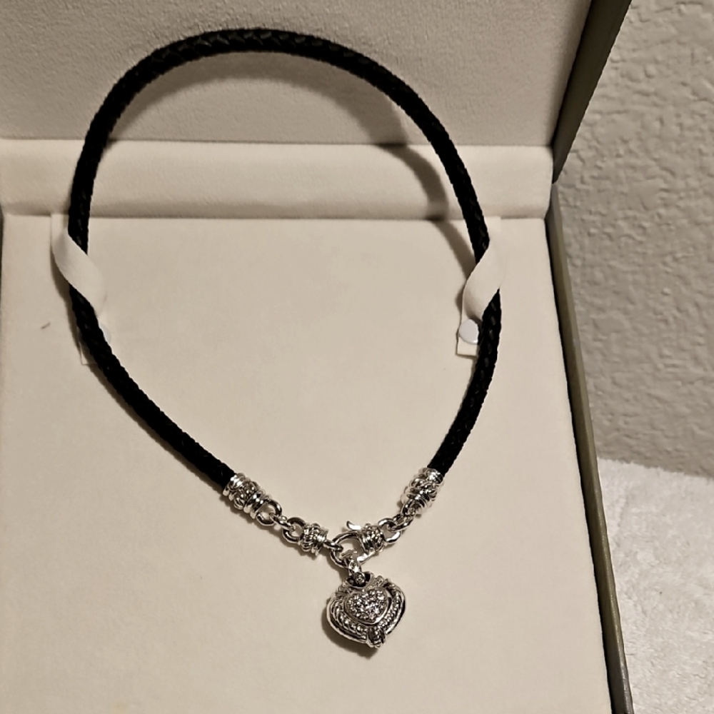 Judith RIPKA Sterling Silver Heart Pendant Necklace